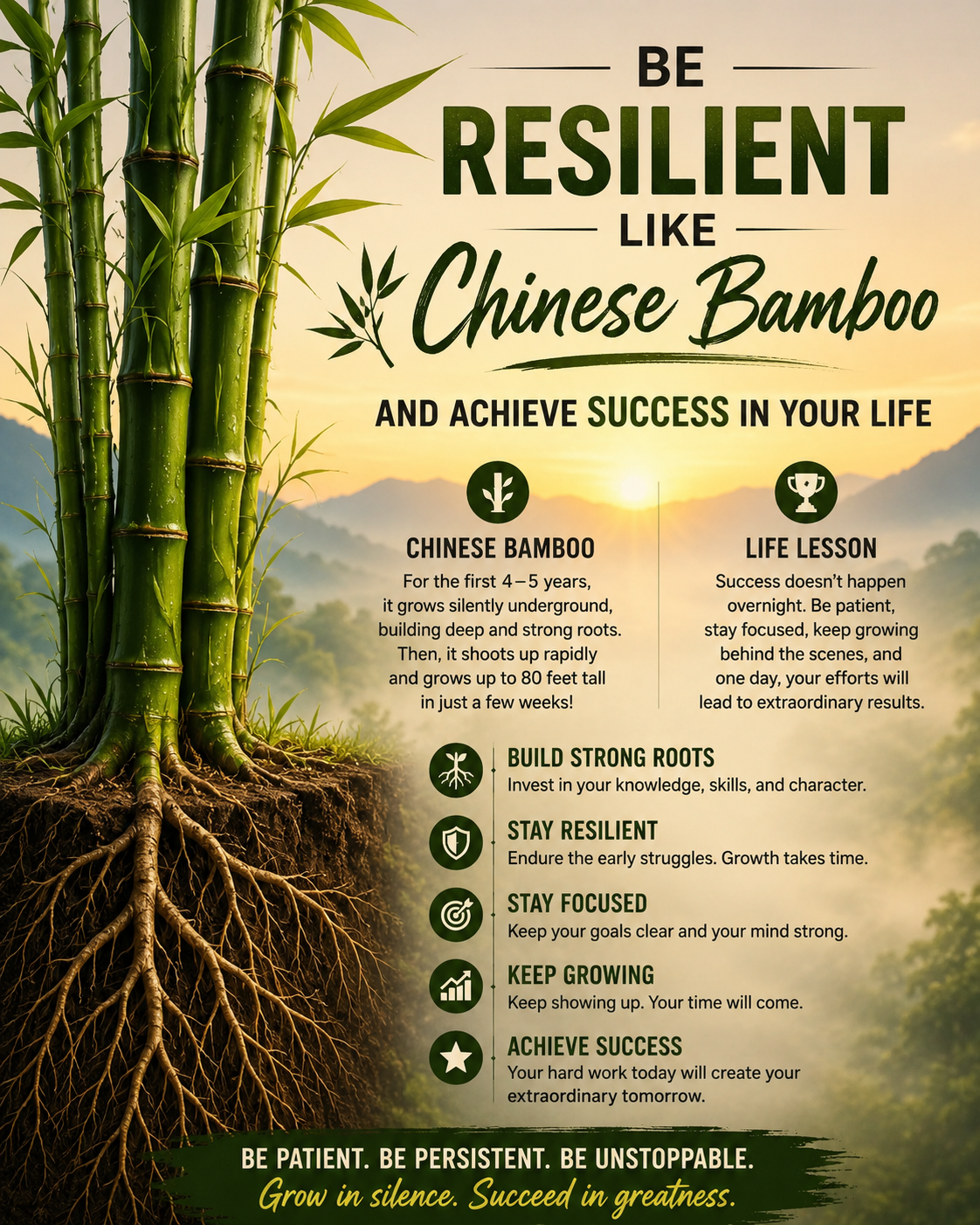 Be Resilient Like Chinese Bamboo and Achieve Success in Your Life