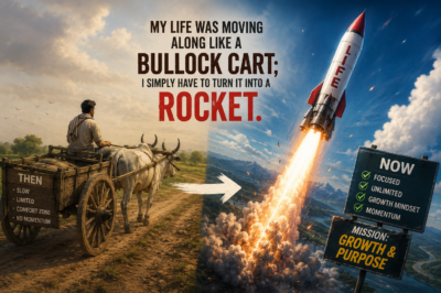 My life was moving along like a bullock cart; I simply have to turn it into a rocket