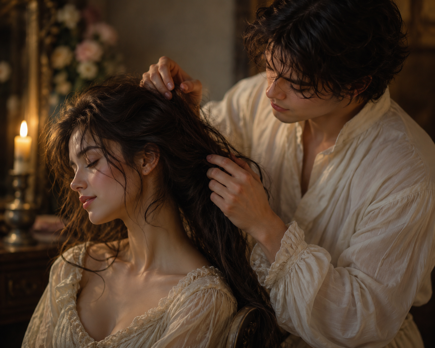 Come, let me gently untangle your disheveled tresses