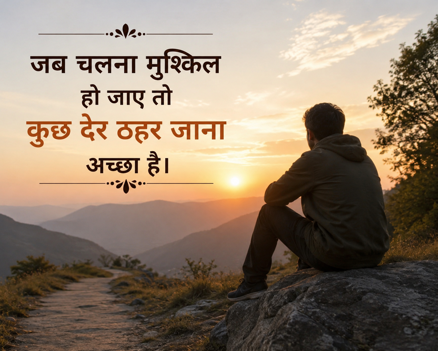 Read more about the article जब चलना मुश्किल हो जाए तो कुछ देर ठहर जाना अच्छा है
