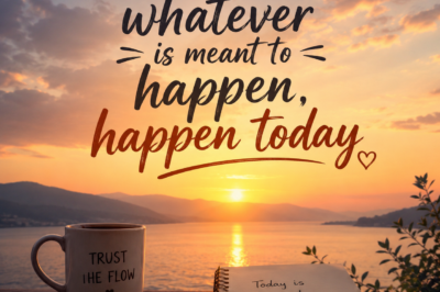 Let whatever is meant to happen, happen today